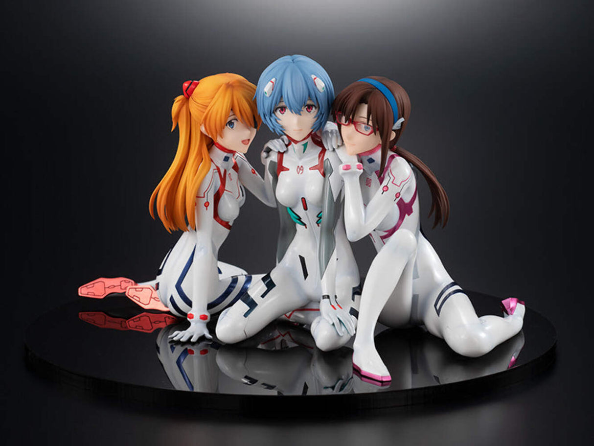 Evangelion: 3.0+1.0 Thrice Upon a Time Asuka/Rei/Mari NewType Cover Version 1:8 Scale Statue Set of 3