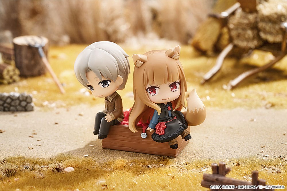 Spice and Wolf: Merchant Meets the Wise Wolf Mini Memory Mini Figure Lawrence & Holo 8 cm