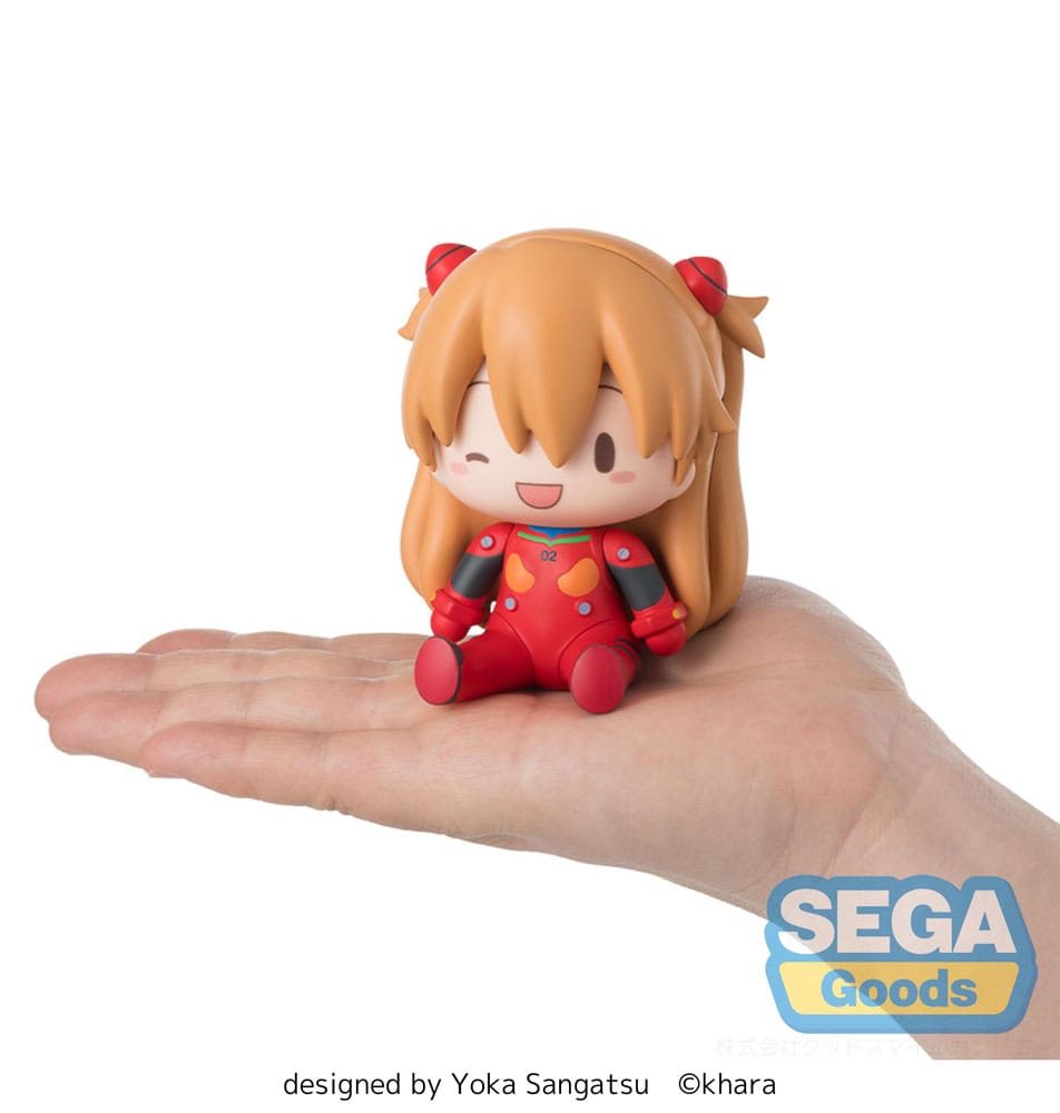 Evangelion: New Theatrical Edition Fuwa Petit Chibi Figure Asuka Plug Suit 8 cm