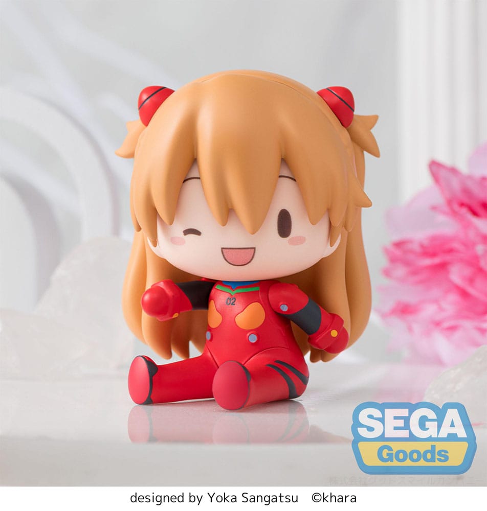 Evangelion: New Theatrical Edition Fuwa Petit Chibi Figure Asuka Plug Suit 8 cm