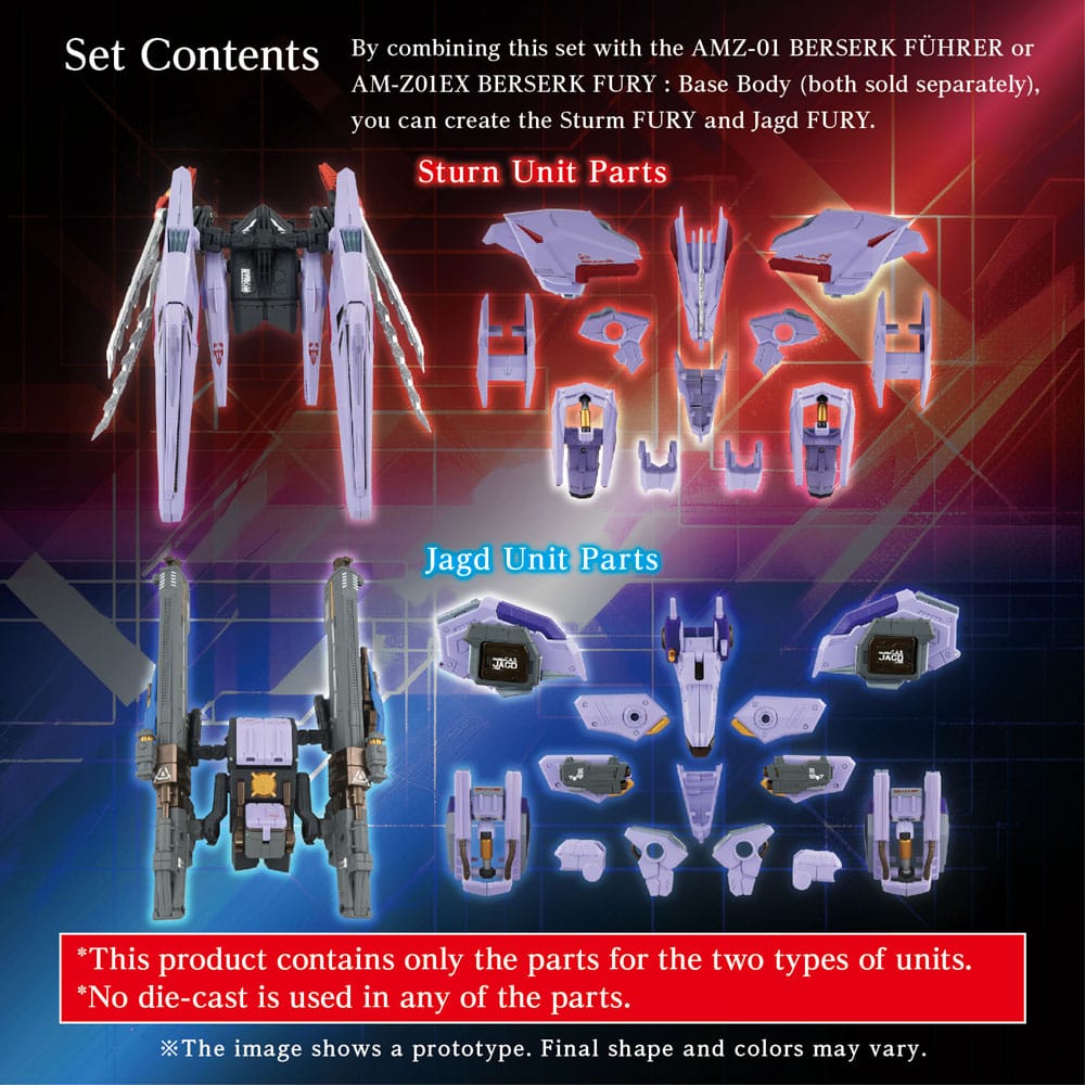 Zoids Model Kit Accesoory Set AM-Z01CP Berserk Fury Sturm & Jagd Unit