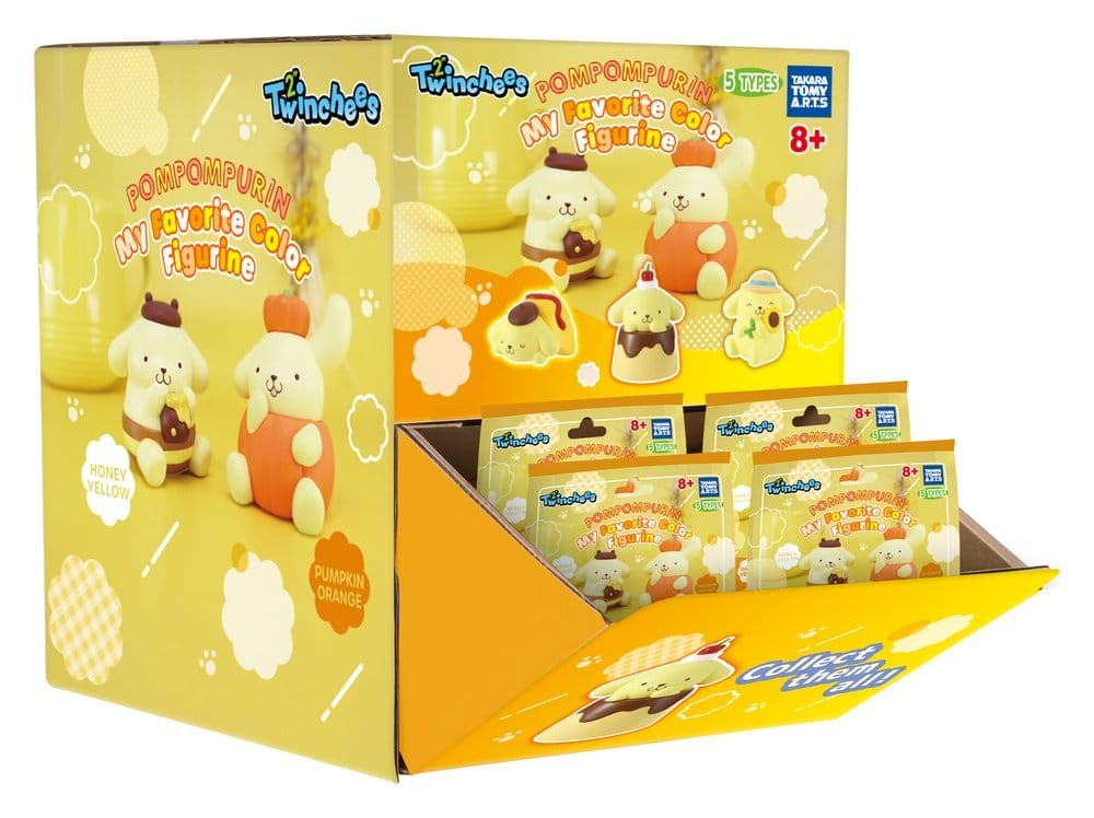 Sanrio Twinchees Mini Figures Pompompurin My Fav Color 5 cm Blind Pack Display (24)