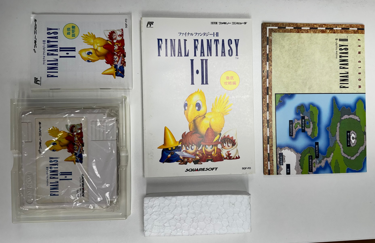 Famicom Final Fantasy 1 and 2 with Guide JAP VER.
