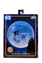 NECA E.T. The Extra-Terrestrial 40th Anniversary Elliot and E.T. on Bike 7 Inch Scale Action Figure