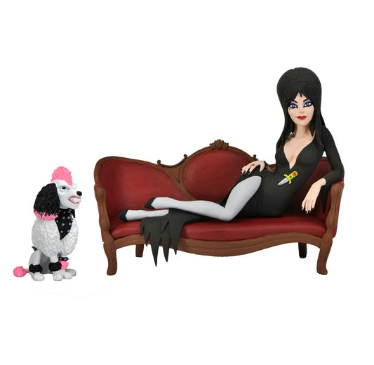 Mistress of the Dark Elvira on Couch & Gonk Tonny Terrors Box Set