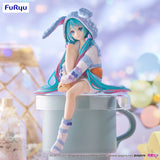 Furyu - Hatsune Miku Noodle Stopper Figure -Rabbit Ear Hood Pajama Blue Color ver.-