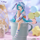 Furyu - Hatsune Miku Noodle Stopper Figure -Rabbit Ear Hood Pajama Blue Color ver.-