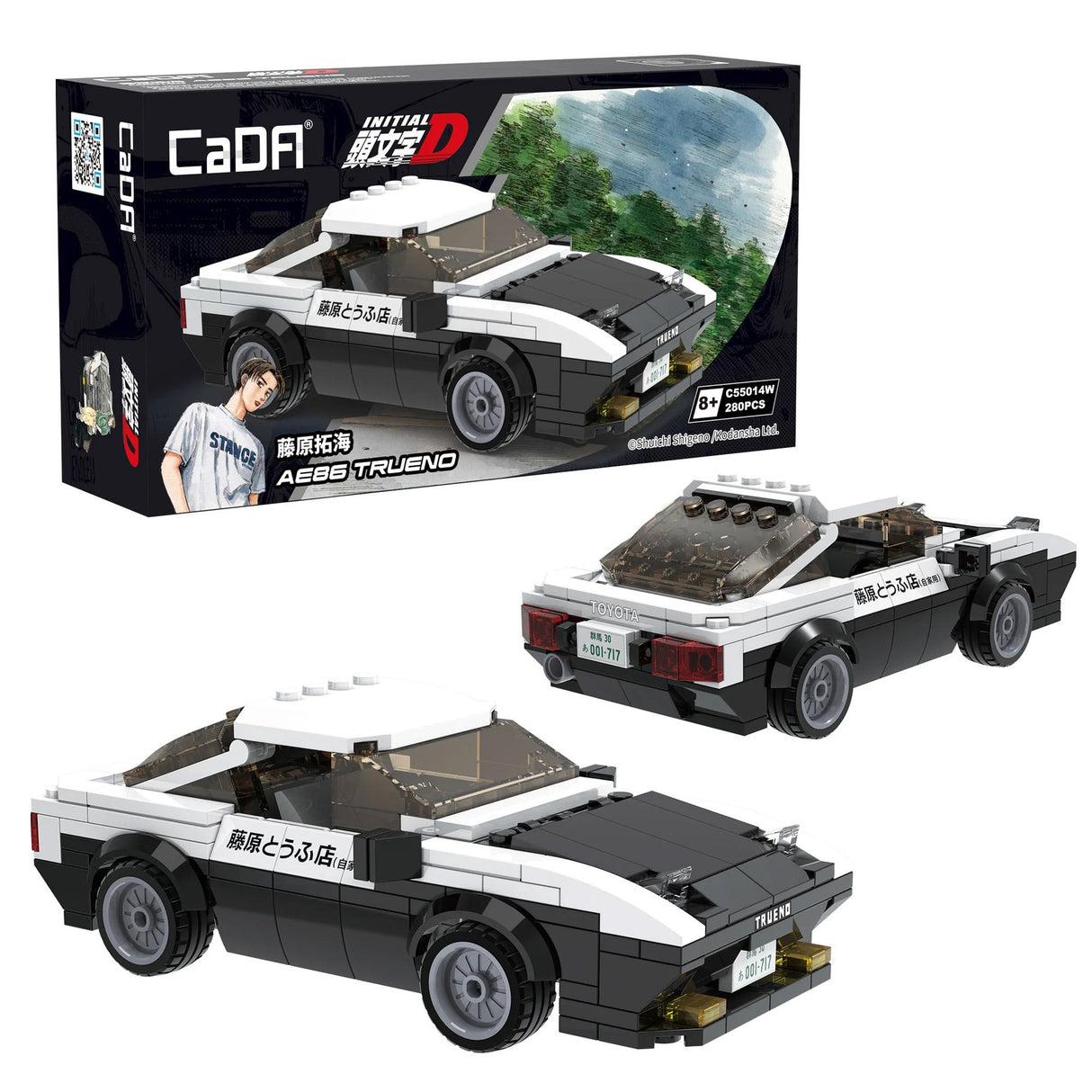 Initial D 1:24 Toyota Trueno AE86 Car - 280 pcs