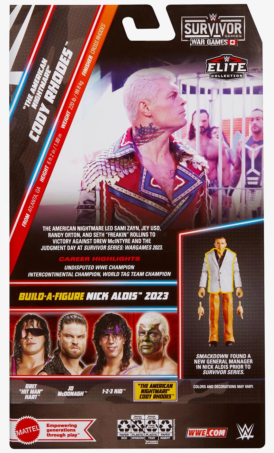 "The American Nightmare" Cody Rhodes WWE Survivor Series 2025 Elite Collection