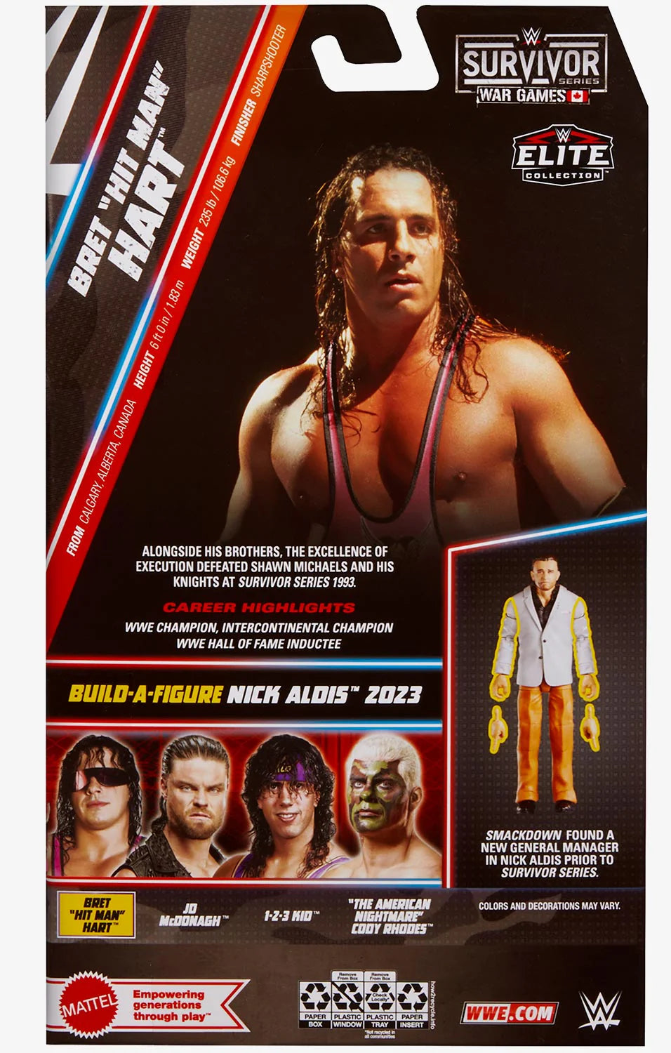 Bret "Hit Man" Hart WWE Survivor Series 2025 Elite Collection