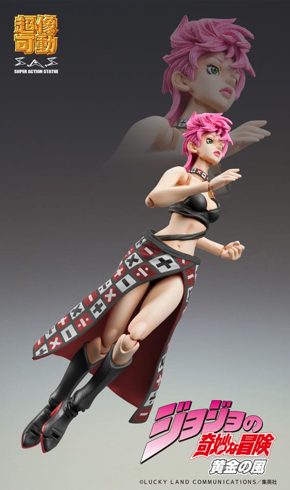 JoJo's Bizarre Adventure Part 5 Super Action Action Figure Chozokado Trish Una Black Ver. 15 cm