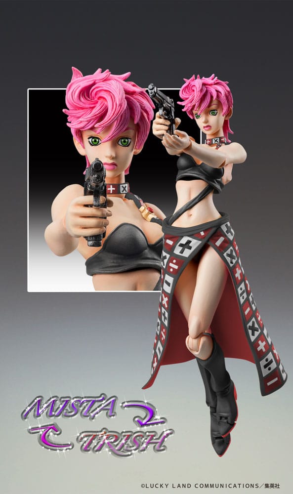JoJo's Bizarre Adventure Part 5 Super Action Action Figure Chozokado Trish Una Black Ver. 15 cm