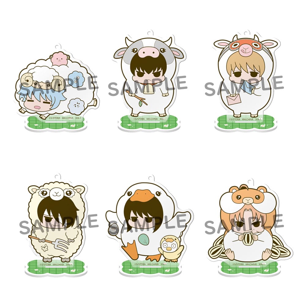 Gintama Acrylic Figure Prince Hata & Animal Paradise Farm of Love & Peace 6 cm Blind Box Display (6)